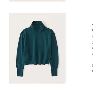 Green Abercrombie & Fitch Wedge Turtleneck Sweatshirt size small